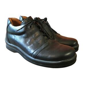 Footprints by Birkenstock Black Leather Oxford Shoe Womens 39 8-8.5 Classic